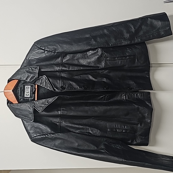 Clio Jackets & Blazers - Clio leather jacket women's large vintage black soft soft biker dressy